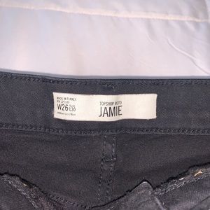 TOPSHOP moto jamie jeans w/ 2 white lines